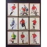1995 Rob Roy Manchester United Football Cards: 9 Manchester United cards from the series. Hand