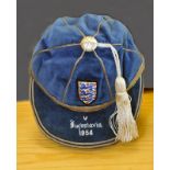 1954 England Full International Football Cap v Yugoslavia: Awarded to Johnny Nicholls of West Brom