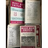 West Ham Home Football Programmes: All Hammer style small programmes from 1958 to 1983. 51 from