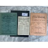 Arsenal 1940s Football Programmes: 45/46 home and away FA Cup matches v West Ham plus home to