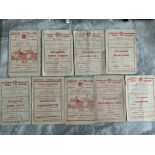 1940s Liverpool Home Football Programmes: 47/48 Aston Villa, Blackpool, Man City sof, Notts Forest