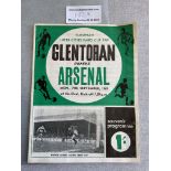 69/70 Glentoran v Arsenal Fairs Cup Football Programme: From the season Arsenal won the Fairs Cup.