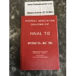 Manchester United 1963 FA Cup Final Official Party Itinerary: Hardback red small booklet issued to