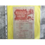 1945 North War Cup Final Football Programme: Manchester United v Bolton Wanderers in fair