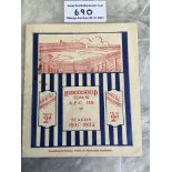 1932 FA Cup Semi Final Football Programme: Chelsea v Newcastle United played at Huddersfield. Staple