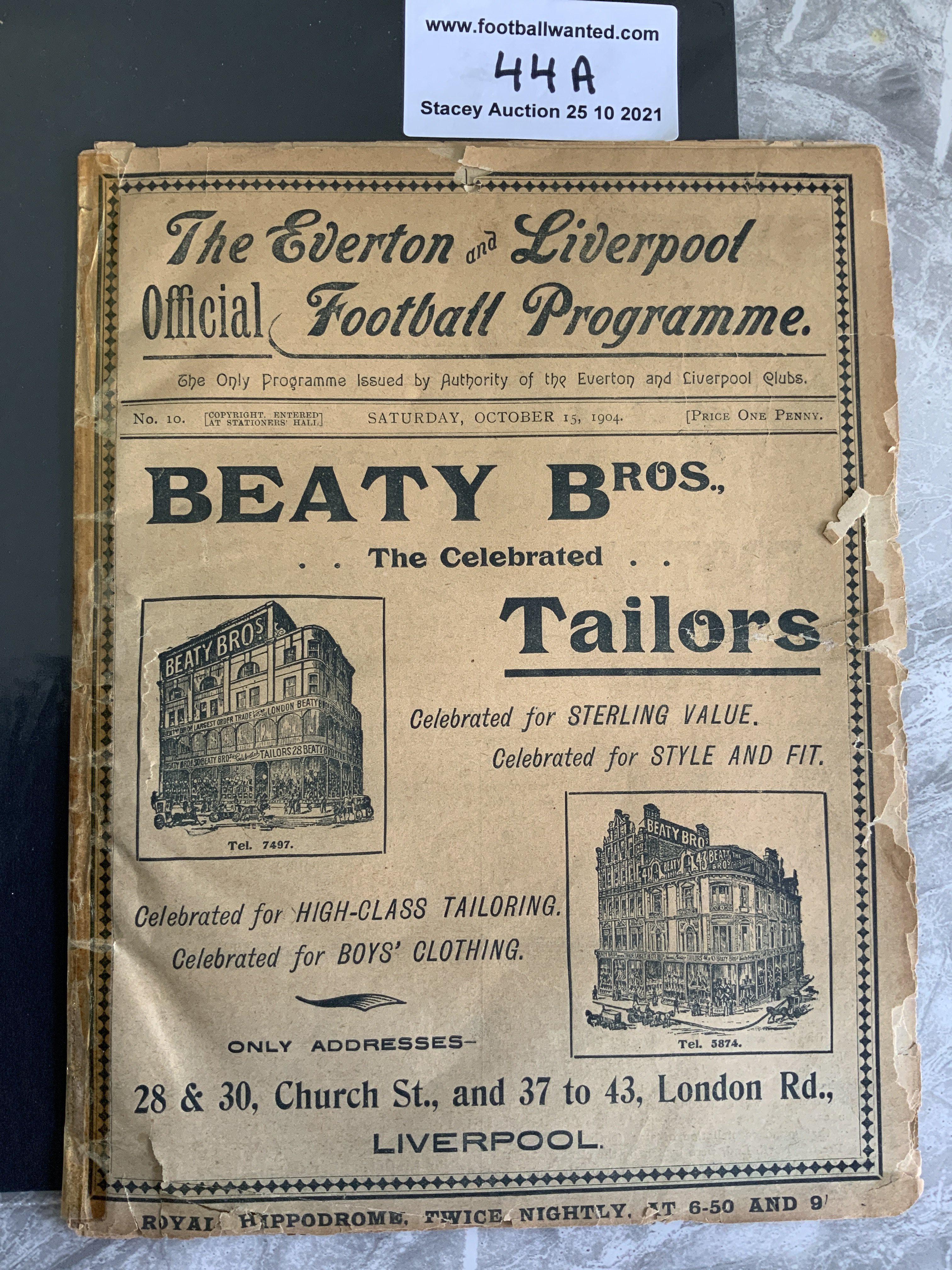 1904/1905 Liverpool v West Brom Football Programme: Ex bound in poor/fair condition with no team