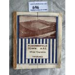 1936 FA Cup Semi Final Football Programme: Grimsby Town v Arsenal at Huddersfield in poor condition.