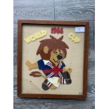 1966 Football World Cup Willie Framed Display: Rare item which must have been made from an