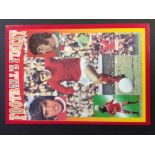 George Best Jim Hossack Football Postcard: Footballs Finest George Best Gold Foil. Number 1 of