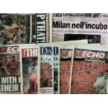 Liverpool 2005 Champions League Final Newspapers: Large quantity from many different UK and