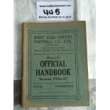 1926/27 West Ham Football Handbook: spine has completely split but it’s all there and and easy