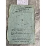 1936 Shrewsbury Town Practice Match Football Programme: Single sheet dated 15 8 1936 has piece out