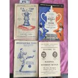 FA Cup Semi Final Football Programmes: 1948 Blackpool v Tottenham, 1951 Birmingham v Blackpool,