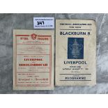 49/50 FA Cup Pirate Programme Blackburn v Liverpool: By Ross from the season Liverpool got to the