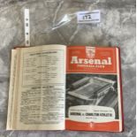 55/56 Arsenal Bound Volume Of Home Football Programmes: All 21 league matches, and three FA Cup.