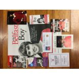 George Best Memorabilia: Items relating to the memory of George Best includes poster, flyers,