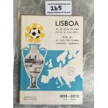 1967 European Cup Final Football Programme: Inter Milan v Celtic the famous Lisbon Lions match.