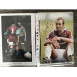 West Ham Signed Football Photos: Nearly all large photos with a couple of magazine pictures and