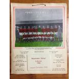 1966 Manchester United Football Calendar: Nice picture of the 1965 Champions with other honours