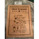 1934/35 Tottenham v West Brom Football Programme: Very good condition 4 page league match with no