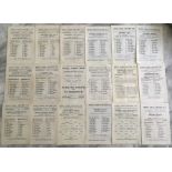 West Ham 1960s Reserve + Youth Football Programmes: Fair/good single sheets with only 2 having