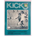 George Best 1976 USA Football Programme: Portland Timbers v Los Angles Aztecs dated 5 7 1977. Best