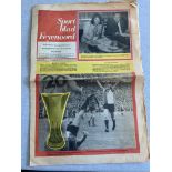 1974 Feyenoord v Tottenham UEFA Cup Final Programme: The free 12 page Sport Blad Feyenoord edition