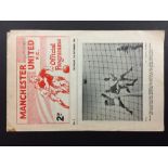 63/64 Manchester United Reserves v West Brom Reserves Football Programme: Dated 7 9 1963. George
