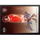 2002 George Best Signed Upper Deck Trade Card: Legendary Signatures series. George Best number 136