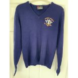 1981 Tottenham FA Cup Winners V-Neck Jumper: Blue long sleeve v-neck jumper still in good