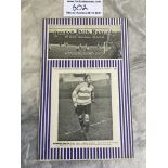 30/31 QPR v Crystal Palace Football Programme: Good condition with no team changes. Fold and