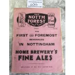 31/32 Nottingham Forest v Burnley Football Programme: Good condition with no team changes. Score and