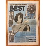 1970 Spanish Newspaper Featuring George Best: EL Playboy Del Futbol with George Best on the cover.