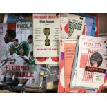 Football Programmes + Memorabilia: Includes big match football programmes, Tottenham large book of