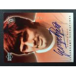 2002 George Best Signed Upper Deck Trade Card: Legendary Signatures series. George Best number 1