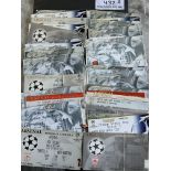 Arsenal Home Champions League Football Tickets: From the mid 90s to 2005 in good condition with a