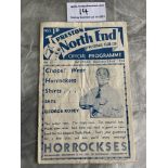 34/35 Preston North End v West Brom Football Programme: Fair condition with rusty staples holding