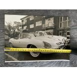 George Best Press Photo With Jaguar: Georgies love for the Jag is famous but we believe this is