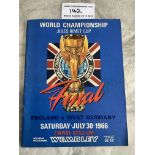 1966 World Cup Final Programme: England v West Germany original programme in very good condition