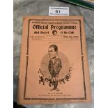 1928/29 Tottenham v West Brom Football Programme: Very good condition 4 page league match with no