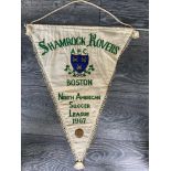 1967 Shamrock Rovers (Boston) Tour pennant: Famous competition in 1967 organised by the North