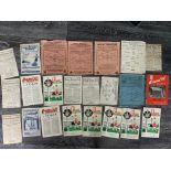 1940s Fulham Football Programmes: Includes aways at 44/45 Portsmouth, 43/44 44/45 45/46 Tottenham.