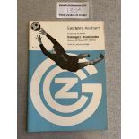 71/72 Grasshoppers v Arsenal Football Programme: European Cup programme in excellent condition