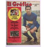 El Grafico 1968 Manchester United v Estudiantes Magazine: Covers the Estudiantes team in