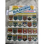 BABs Shop Display Complete Sets Of Football Club Badges: 2 full sets of 24 badges in shop display