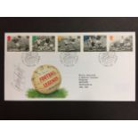 George Best Signed FDC: 1996 Royal Mail First Day Cover hand stamped at Wembley with full set of 5