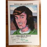 George Best Signed Belfast Boy Football Print: Limited Edition number 1/20. Philip Neil A4 print