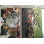 Manchester United Signed Football Photos: 12 x 8 inch colour photos of Stepney Anderson Stapleton