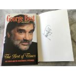 George Best Manchester United Signed Football Book: The Best Of Times hardback book with excellent