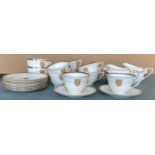 1953 Football Association Dinner Set: Superb unused condition set of 8 saucers, tea cups, side